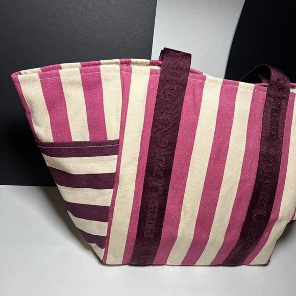 Victoria Secret Pink Weekender Tote Bag Logo Beach Gym Pool Travel Bag Zipper - Picture 8 of 14